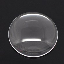 Cabochon rond 20 mm in transparant braamglas N°08