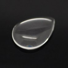 Cabochon Drop 13 x 18 mm in helder braamglas N°24