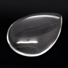 Cabochon Drop 18 x 25 mm in helder braamglas N°25