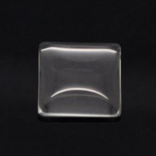 Cabochon vierkant 15 x 15 mm in helder braamglas N°26