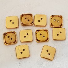 18 mm Vierkante Gouden Knop N°06