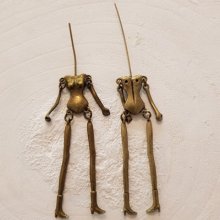 Poppenlichaam in metaal, bronskleur 12,5 cm