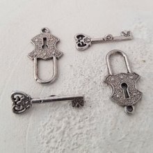 5 Knevelsluitingen Rond Patroon Zilver N°05