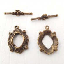 5 Knevelsluitingen Rond Patroon Brons N°08