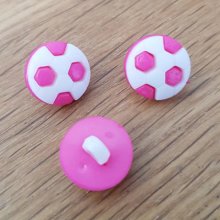 Fancy button voor kinderen voetbal N°08 roze