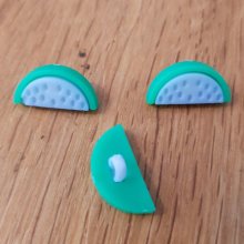 Button fantasie watermeloen patroon voor kinderen No. 01 lichtblauw