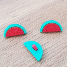 Button fancy watermeloen patroon voor kinderen No. 04 rood