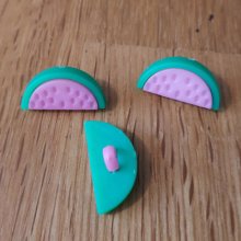 Button fantasie watermeloen patroon voor kinderen nr. 07 roze