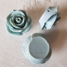 Synthetische bloem N°02-11 lichtgrijs