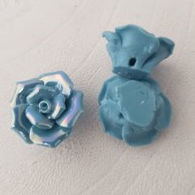 Bloem 20 mm N°02-07 Turquoise blauw