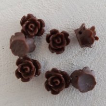 Synthetische bloem 09 mm N°01-16 Donkerbruin