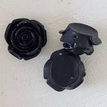 Synthetische bloem 20 mm N°01-10 Zwart