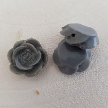 Synthetische bloem 17 mm Nr. 04-06 Donkergrijs
