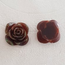Synthetische bloem 20 mm N°05-16 Bruin