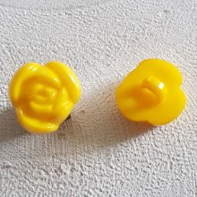 Fantasieknoopjes voor kinderen en baby's Bloemmotief N°01-03 Geel 01