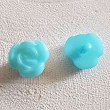 Button fantasie, kinderen, baby's Bloemenpatroon N°01-05 Lichtblauw