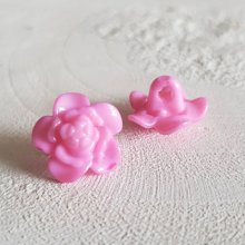 Fantasieknoopjes voor kinderen en baby's Bloemmotief N°03-06 Roze