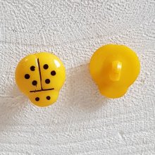 Knoop fantasie, kinderen, baby's Lieveheersbeestje patroon N°01-03 Donker geel