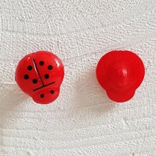 Mooie knopen, kinderen, baby's Lieveheersbeestje patroon N°01-04 Rood