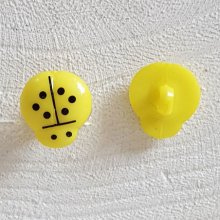 Knoop fantasie, kinderen, baby's Lieveheersbeestje patroon N°01-07 Licht geel