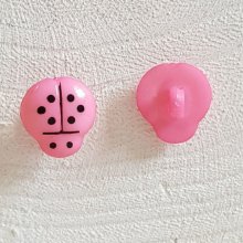 Mooie knopen, kinderen, baby's Lieveheersbeestje patroon N°01-13 Roze