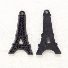 Zwarte hars Eiffeltoren hanger bedel