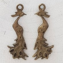 Pauw Bedel in Brons Metaal-03 Pauw Hanger 