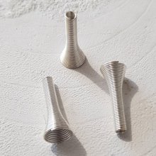 Spiraalvormige kegelbeker N°02 X 2 Stuks Zilver.