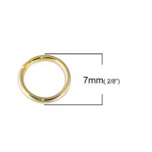 20 open verbindingsringen 07 mm goud