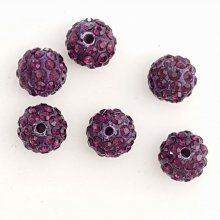 10 mm strass hars kraal shamballa stijl N°10