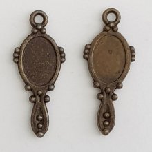 Bronzen handspiegel bedel.