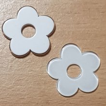 Synthetische Bloem 27 mm Wit