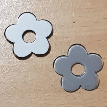 Synthetische bloem 27 mm Grijs