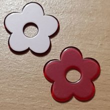 Synthetische bloem 27 mm Rood