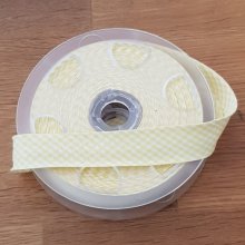 Geel Gingham Fancy Bias Alle Textiel 1 Meter Kraag 09