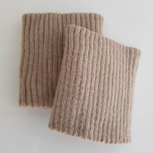 Geribde manchetten of broekspijpen Beige