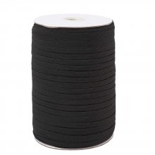 Plat masker elastiek 3 mm x 100 meter Zwart