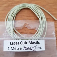 1 meter Glad leren rond koord Putty 1 mm