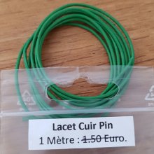 1 meter Glad leren rond koord Pin 1 mm