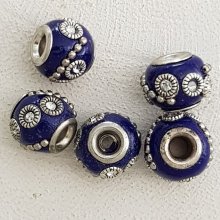 5 Ronde kralen 12/10 mm N°02