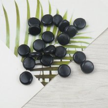 Elastische bevestigingslus Zwart rubber kiezelsteen N°02 x 100 stuks