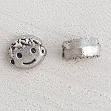 Metalen kraal Boy 3D zilver N°03