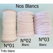 10 meter platte witte elastische tape 5 mm N°03