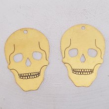 Schedel en gekruiste botten bedel N°10