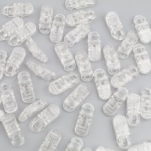Clips Transparant masker 3,3cm x 1,3cm x 10 stuks