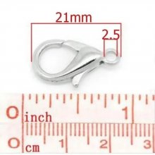 10 karabijnhaken 21 x 12 mm.