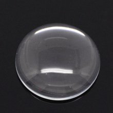 Cabochon Rond 25 mm in helder braamglas N°11 standaard