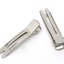 Set van 30 krokodillenklemmen - zilver 47 mm x 12 mm.