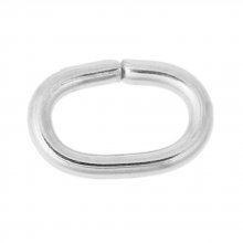 10 Open ovale verbindingsringen 07 X 5 mm Roestvrij staal