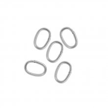 10 Open ovale verbindingsringen 07 X 4 mm Roestvrij staal